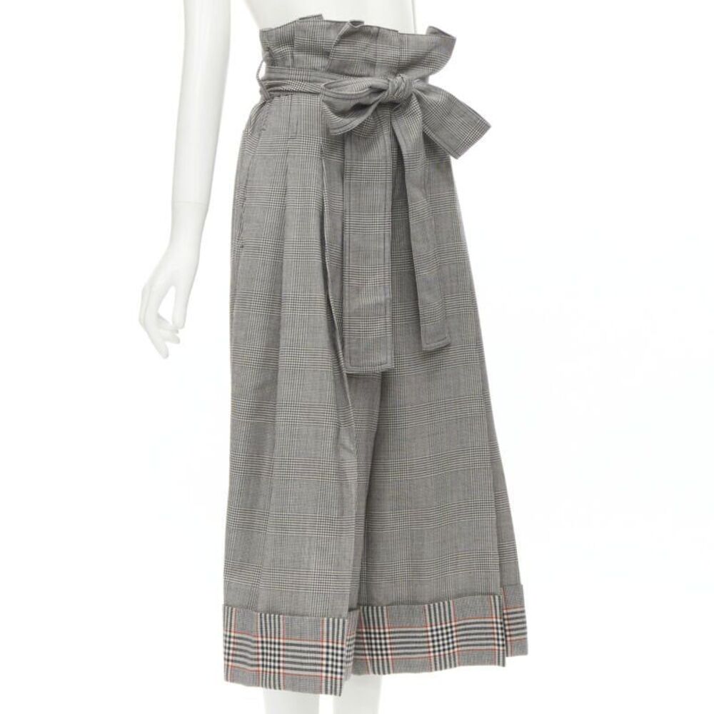Alexander McQueen checked wool paperbag waist cuffed pants - Picture 3 of 10